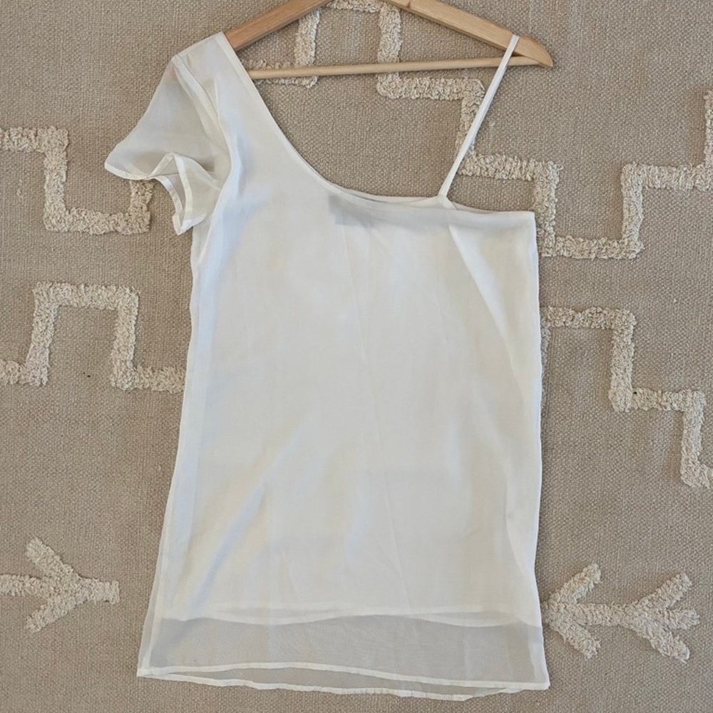 White Nastygal Asymmetrical Mini Shift Dress